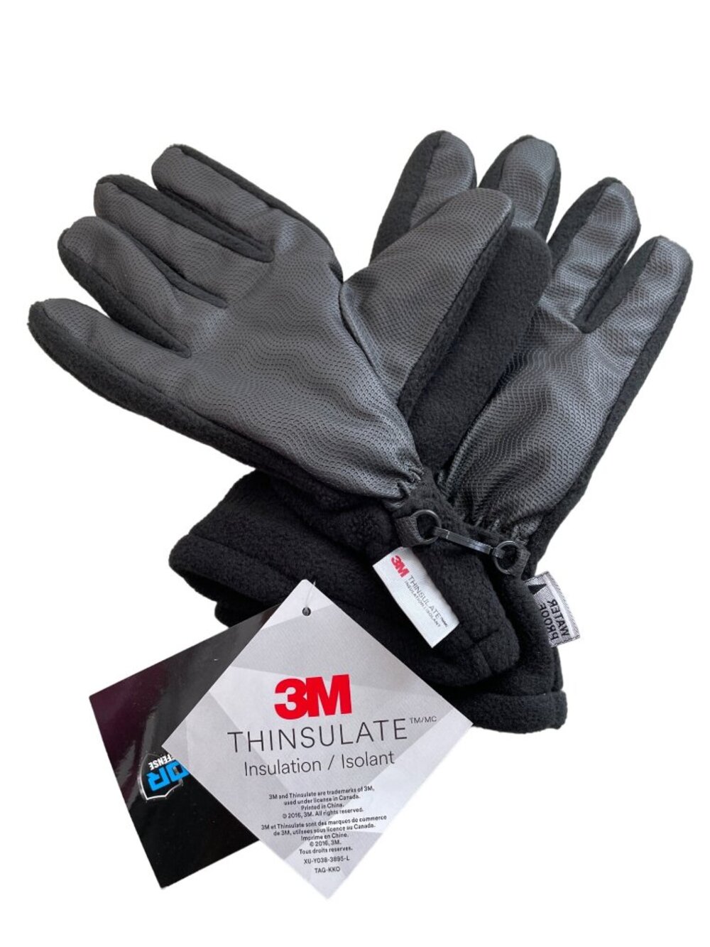 Hand Armour Gloves Large Thinsulate Lined Waterproof Black Outdoor Workwear NEW